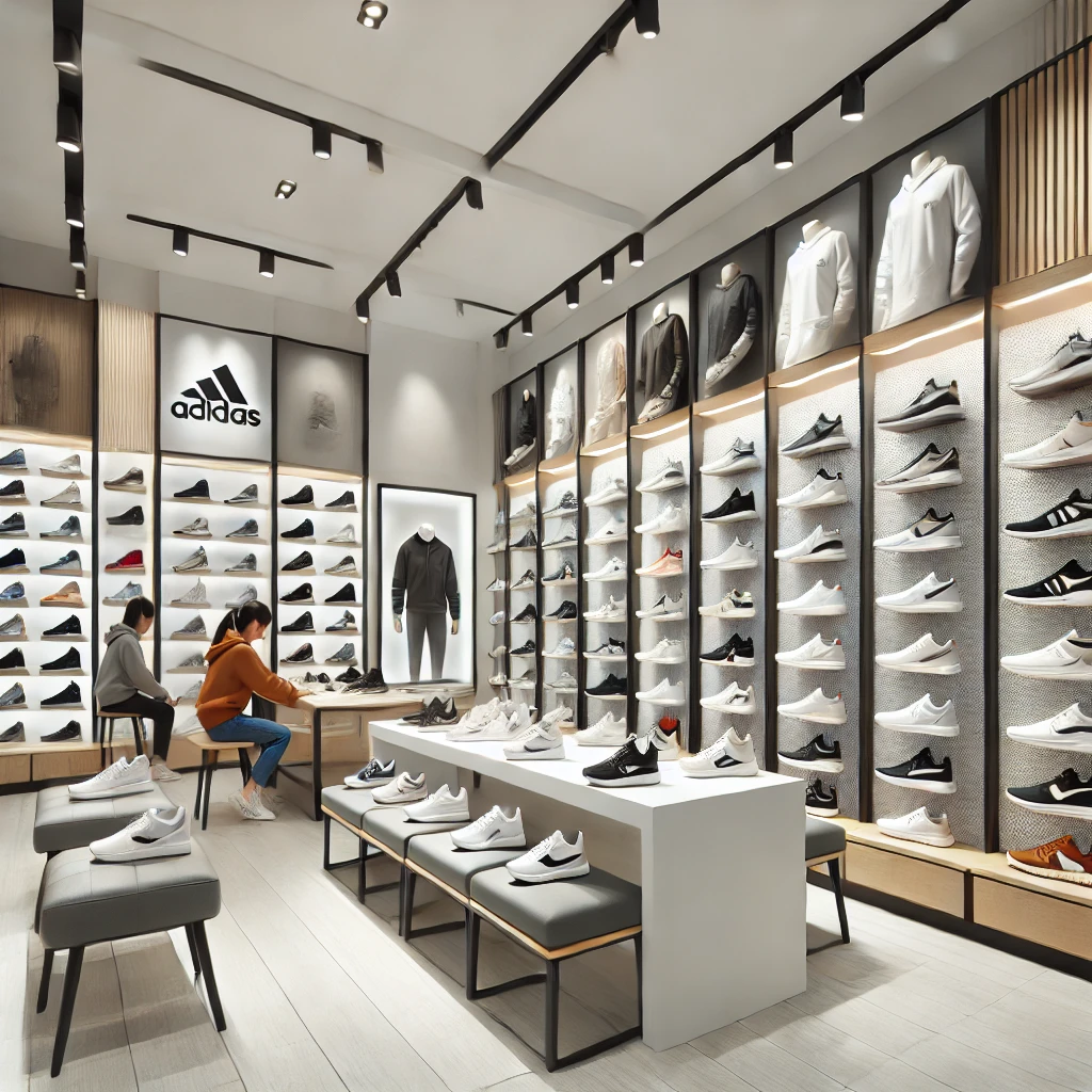 Loja de tenis moderna